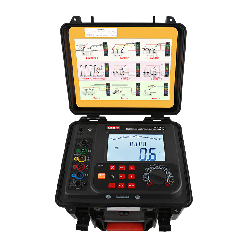 UNI-T UT575B Double-Clamp Multifunction Earth Tester – Earth Resistance & Soil Resistivity Analyser