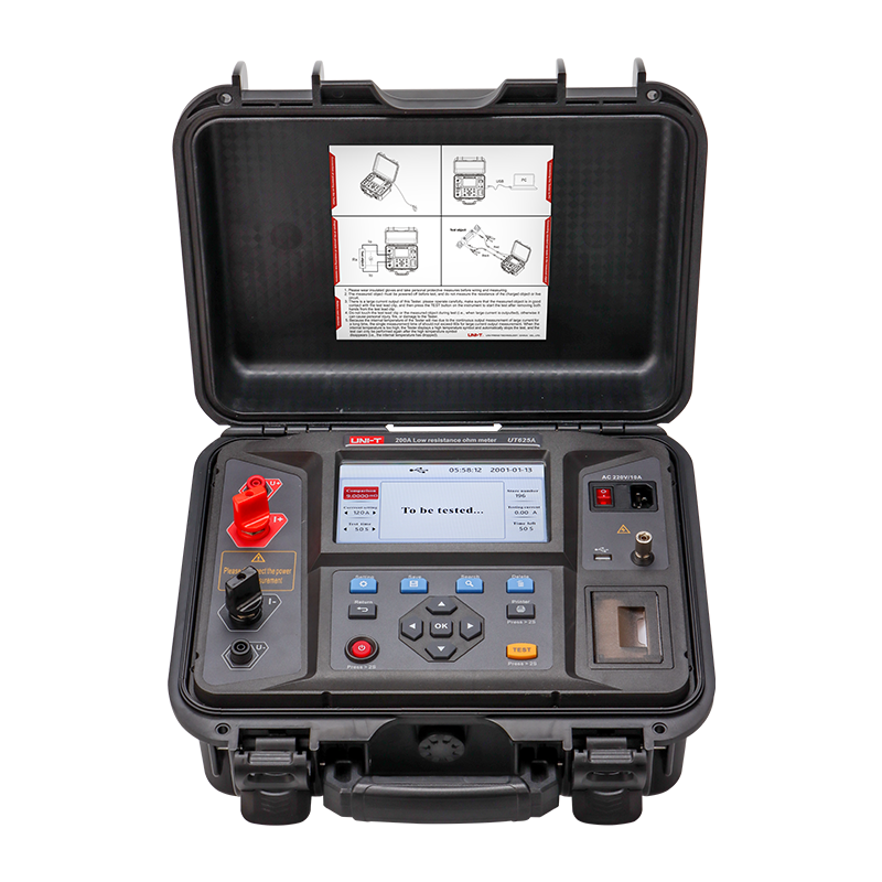 UNI-T UT625A / UT625B 100A / 200A Low Resistance Ohmmeter – Circuit Breaker & Contact Resistance Tester