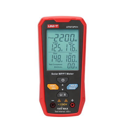 UNI-T UT673PV+ Solar MPPT Meter – 2200W / 150V PV Panel Tester