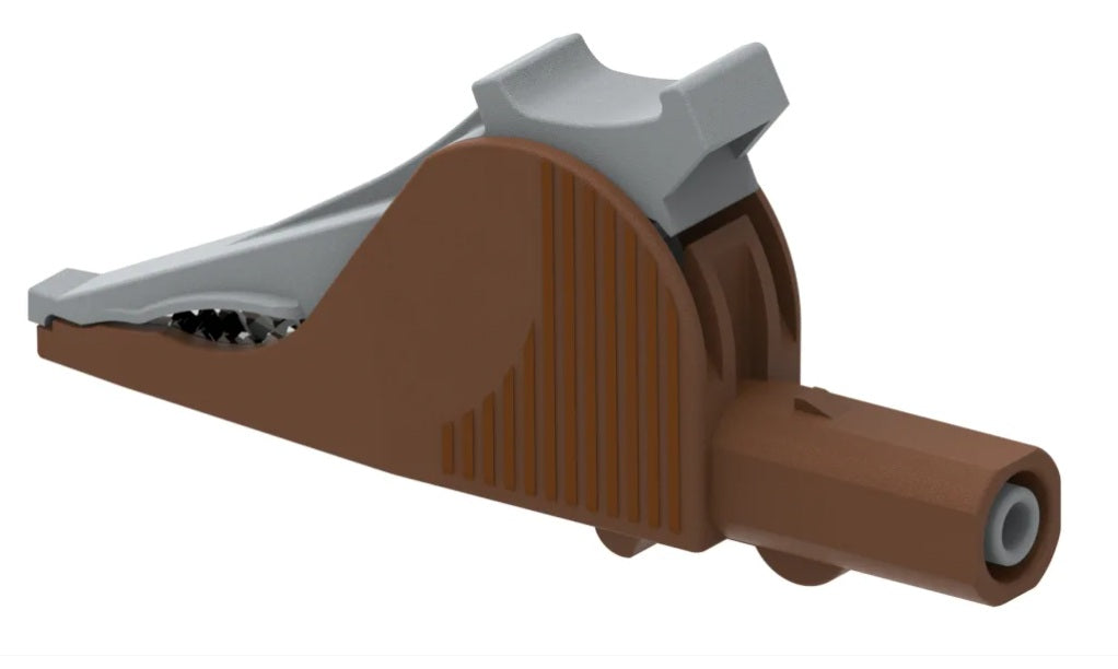Alligator clip - Brown