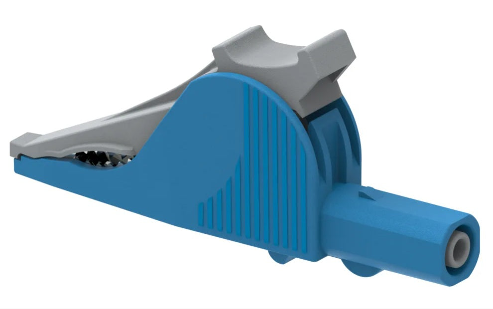 Alligator clips - blue
